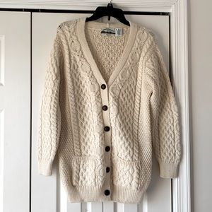 Ladies Aran Boyfriend Cardigan